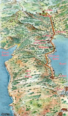 Mapa de l'excursió© Vicenç Sastre