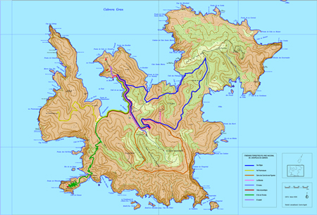 Mapa de l'illa de Cabrera