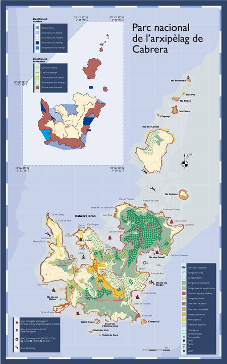 Mapa per a navegants de l'arxipèlag de Cabrera